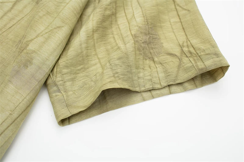 Ensemble pour femme avec chemise jacquard ample et pantalon d'été décontracté