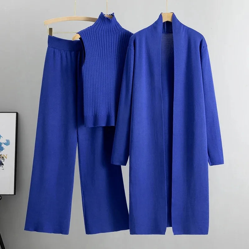 Ensemble 3 pièces pour femme, idéal pour le printemps et l’automne
