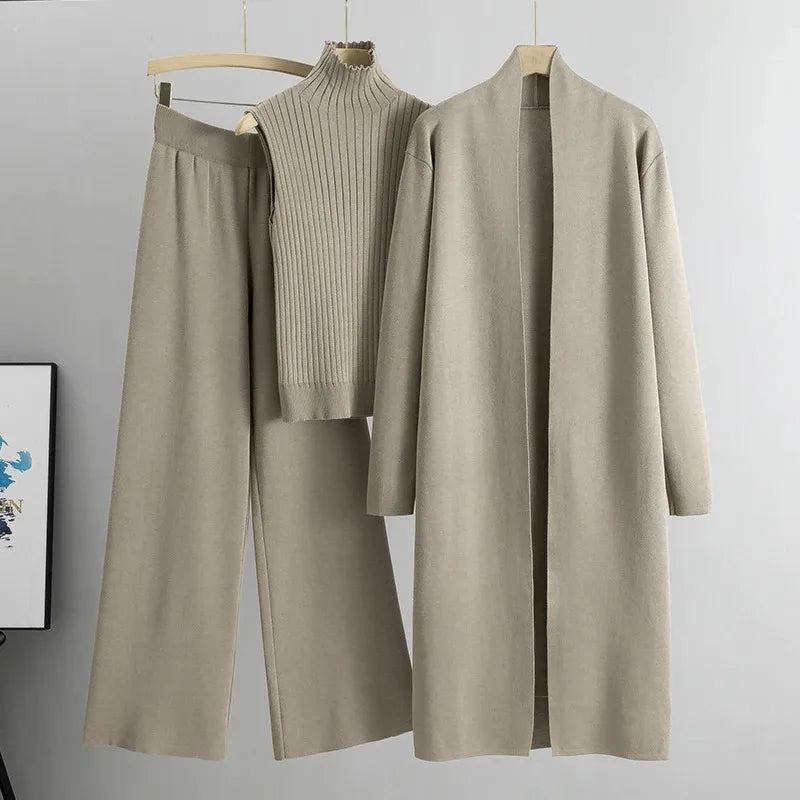 Ensemble 3 pièces pour femme, idéal pour le printemps et l’automne