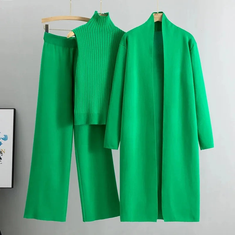 Ensemble 3 pièces pour femme, idéal pour le printemps et l’automne