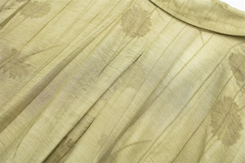 Ensemble pour femme avec chemise jacquard ample et pantalon d'été décontracté