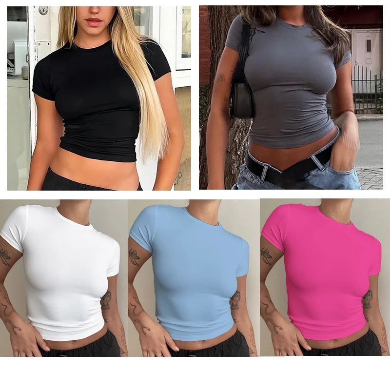 T-shirt slim à manches courtes