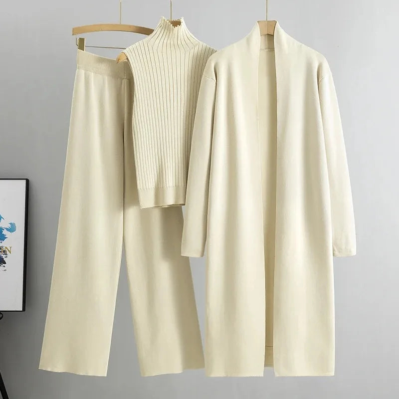 Ensemble 3 pièces pour femme, idéal pour le printemps et l’automne