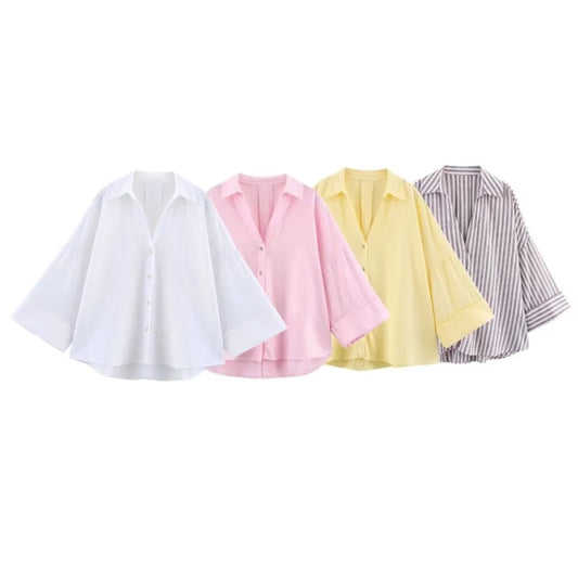 Chemise à manches larges pour femme