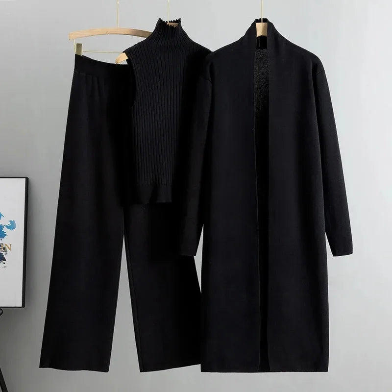Ensemble 3 pièces pour femme, idéal pour le printemps et l’automne