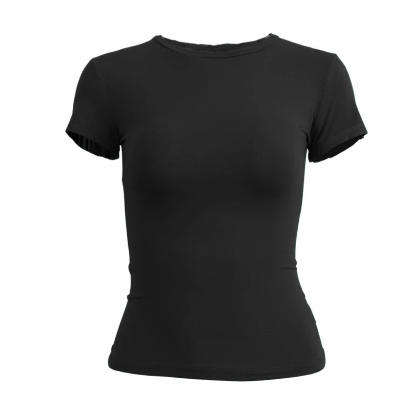 T-shirt slim à manches courtes