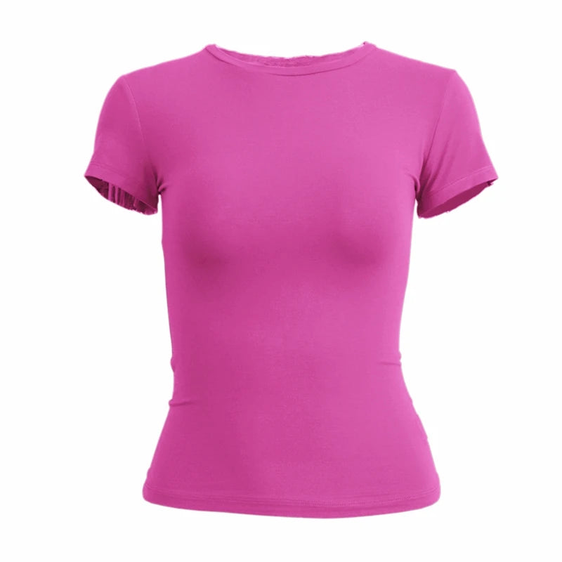T-shirt slim à manches courtes