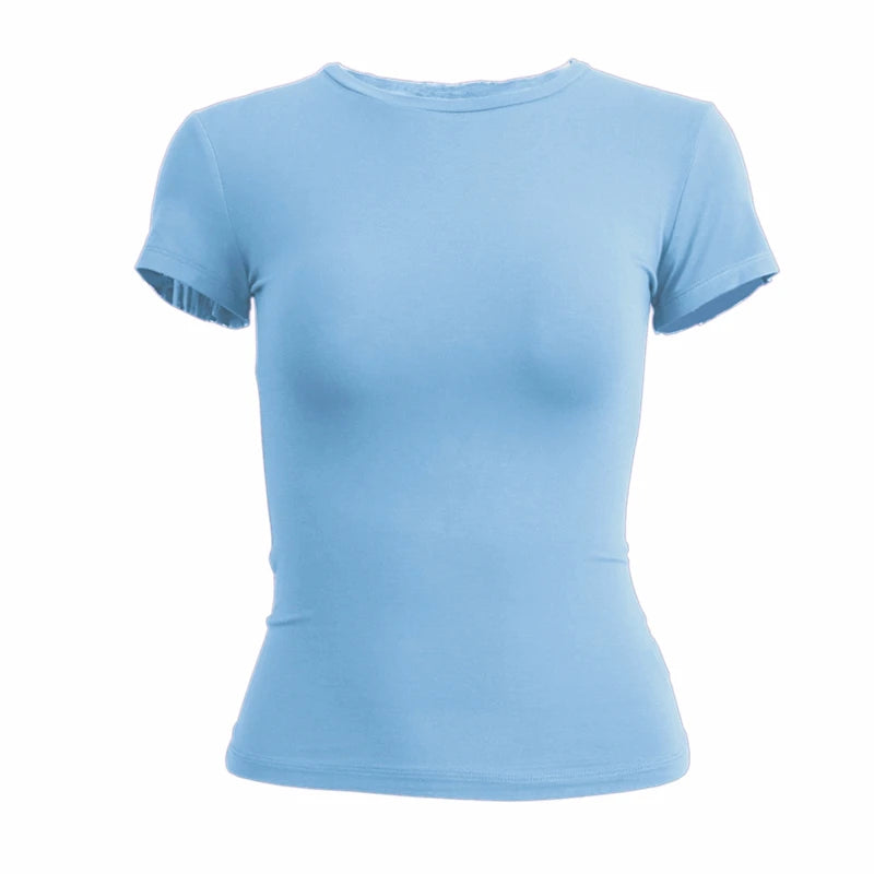 T-shirt slim à manches courtes