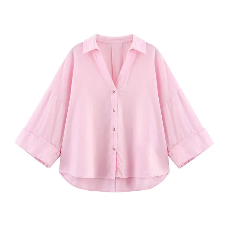 Chemise à manches larges pour femme